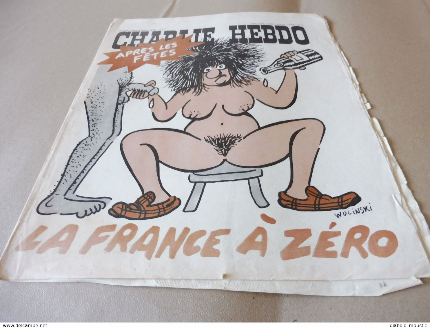 1978  Lot De 4 Revues Incomplètes  ( Pour Les COUVERTURES) ....Etc  (Charlie Hebdo) - Humour