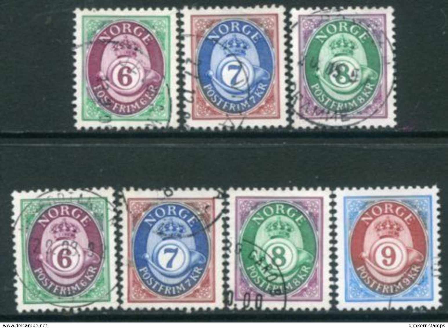 NORWAY 1991 Posthorn Definitive On Both Papers Used.   Michel 1078-80x, 1078-81y - Gebraucht