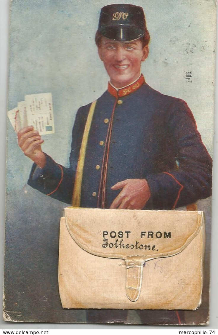 FOLKESTONE POST FROM CARD A SYSTEME - Folkestone