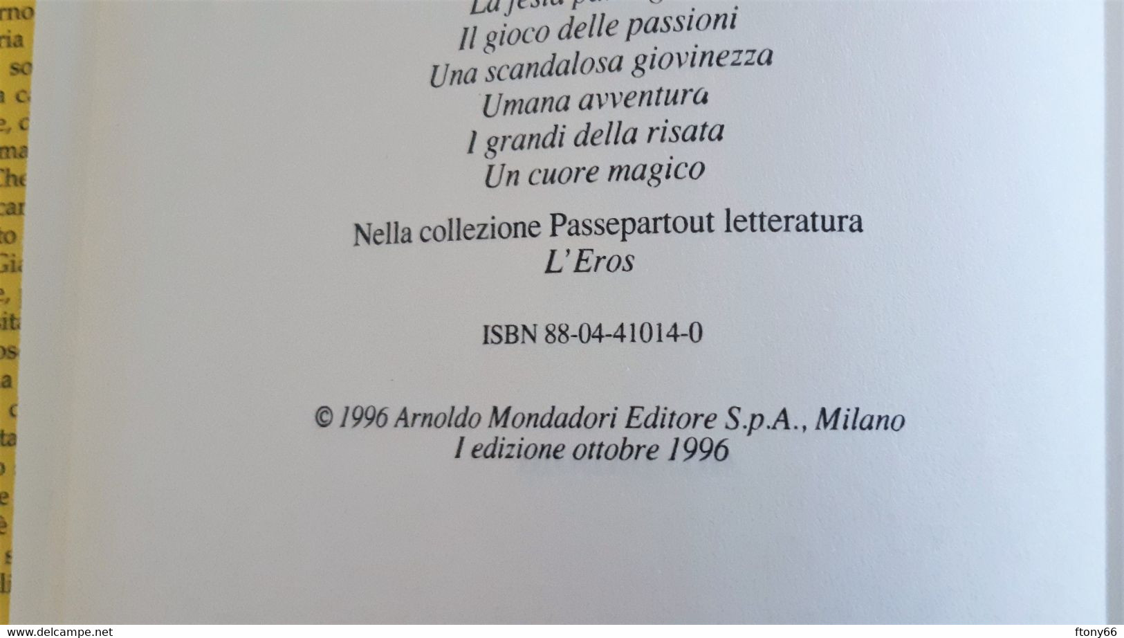 MA22 Anima Amante - Alberto Bevilacqua, Prima Edizione 1996 USATO - Nouvelles, Contes