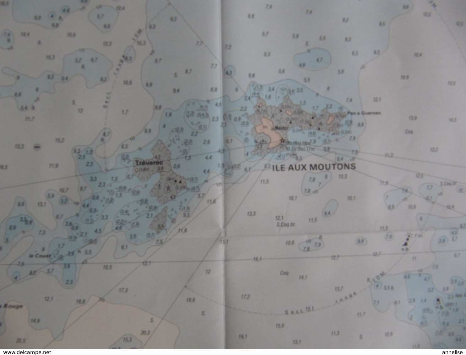 Carte Marine N°6647 Iles De Glénan Nord 56 Ile St Nicolas, Ile Aux Moutons 1978 - Nautical Charts