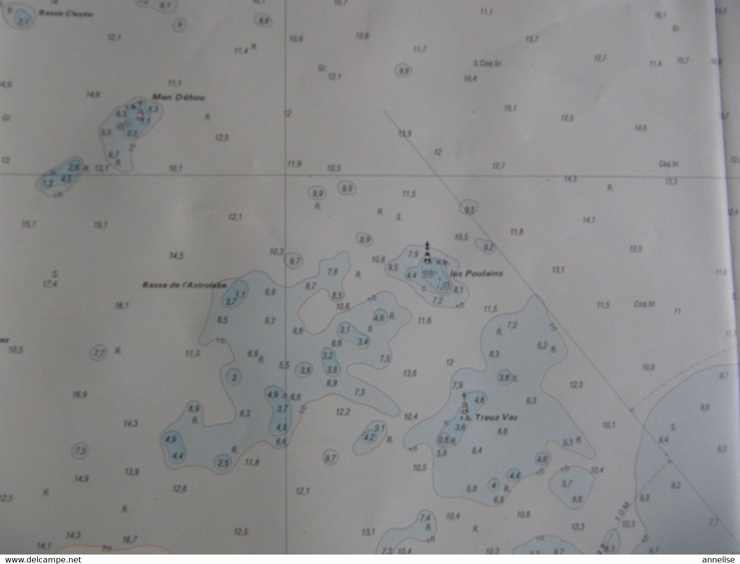 Carte Marine N°6647 Iles De Glénan Nord 56 Ile St Nicolas, Ile Aux Moutons 1978 - Nautical Charts
