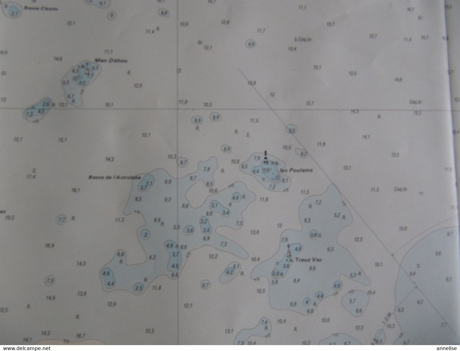 Carte Marine N°6647 Iles De Glénan Nord 56 Ile St Nicolas, Ile Aux Moutons 1978 - Zeekaarten