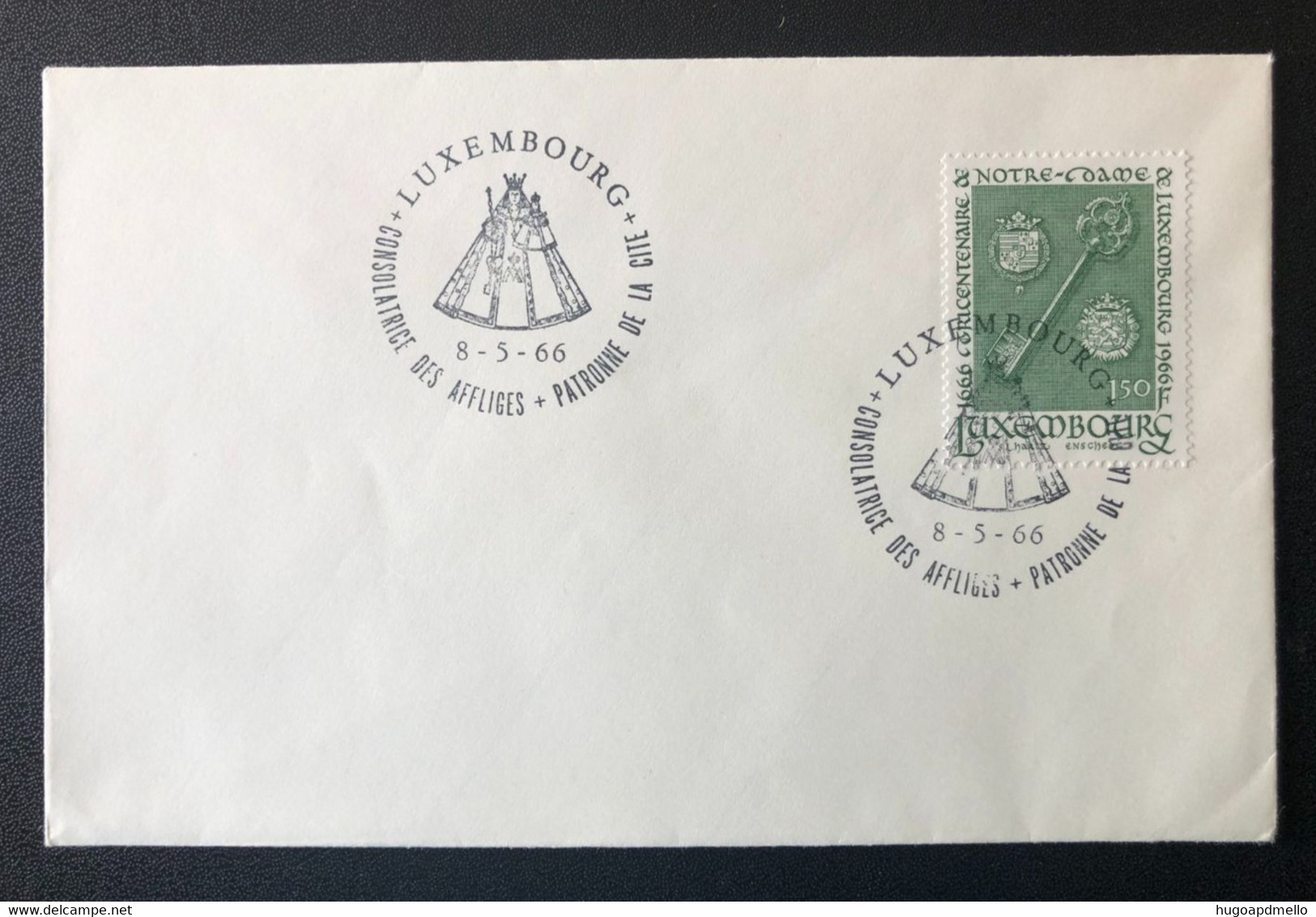LUXEMBOURG, Uncirculated Cover, « Consolatrice Des Affligés Patronne De La Cité », « Commemorative Postmark », 1966 - Briefe U. Dokumente