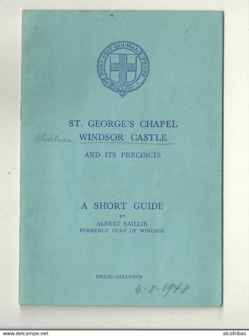 St Georges Chapel Windsor Castel Guide Baillie Chapelle Chateau De Windsor Royume Uni Plan Chateau Textes - Europe