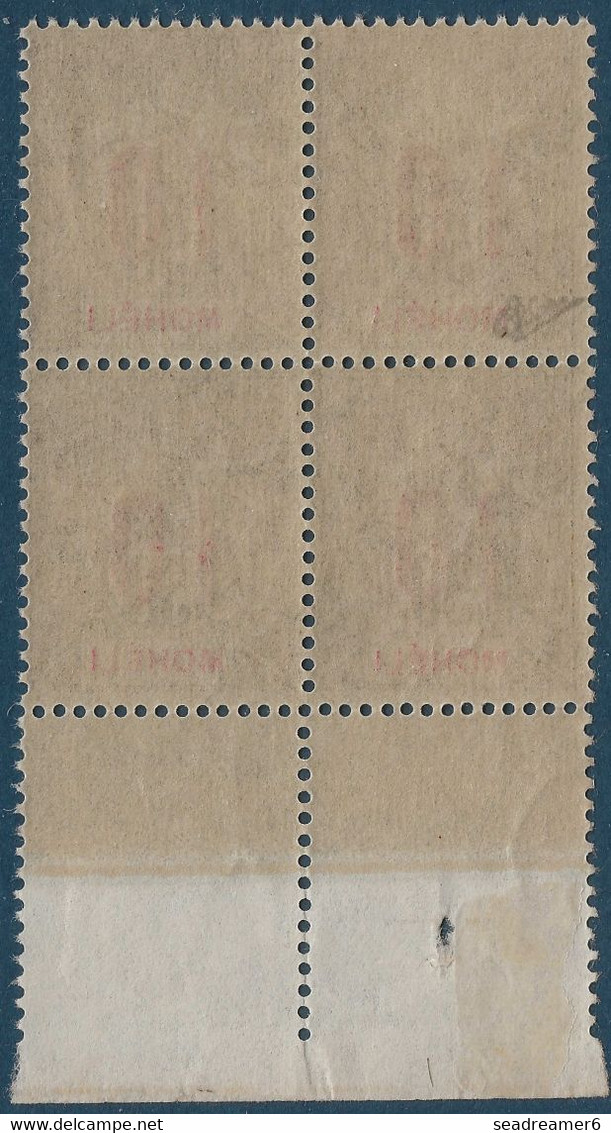 Colonies Type Groupe Mohéli Bloc De 4 BDFeuille N°21Aa** Variété 1 & 0 Espacés Tenant à Normal Signé Calves - Unused Stamps