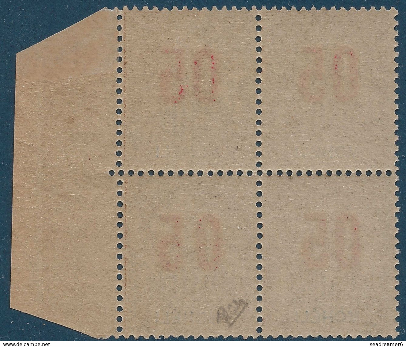 Colonies Type Groupe Mohéli Bloc De 4 BDFeuille N°19Aa** Variété 1 & 0 Espacés Tenant à Normal Signé Calves - Unused Stamps