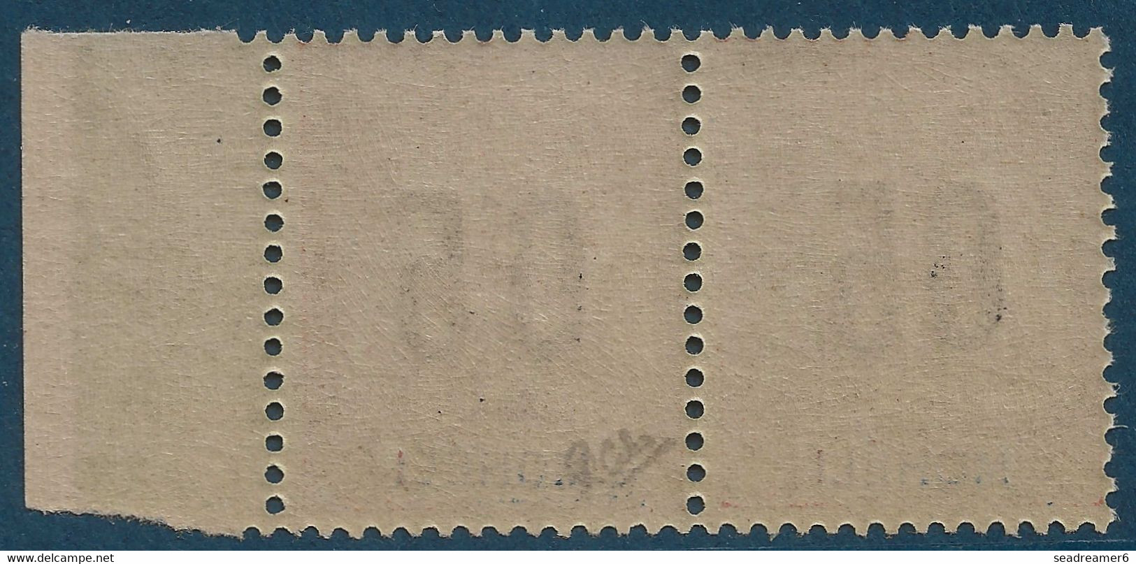 Colonies Type Groupe Mohéli  Paire BDFeuille N°18Aa** Variété 0 & 5 Espacés Tenant à Normal Signé Calves - Unused Stamps
