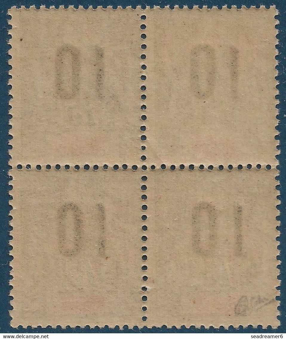 Colonies Type Groupe Grande Comore Bloc De 4 N°29/29Aa**  Variété 1 & 0 Espacés TTB Signé CALVES - Unused Stamps