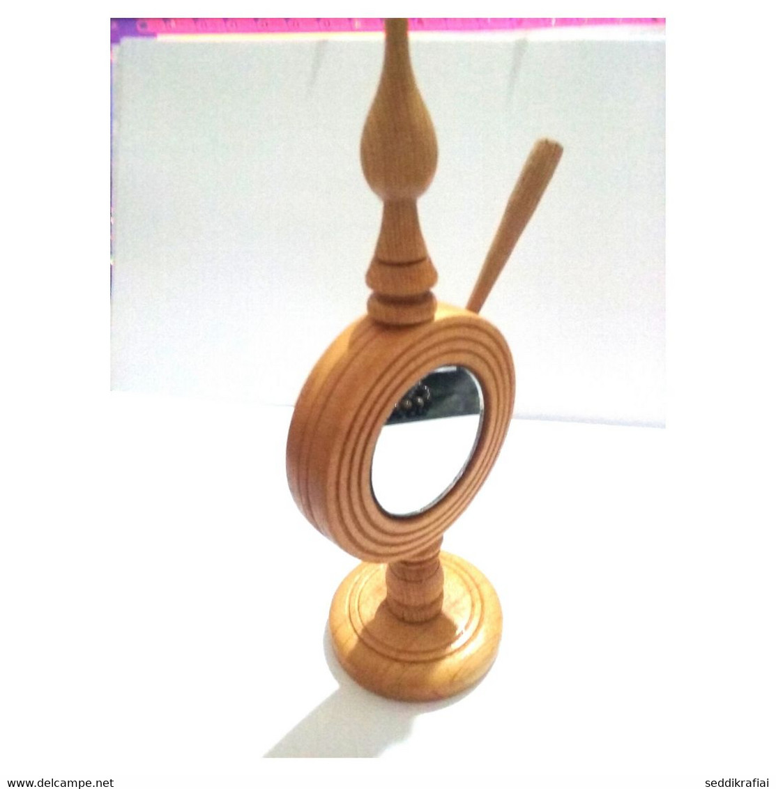 Handmade Marocco Mirror Of Wood And Place Of Kohl Moroccan Industry Wooden Decor - Accessories
