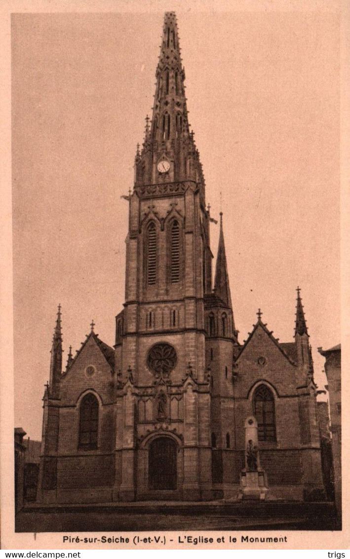 Piré Sur Seiche - L'Église Et Le Monument - Châteaugiron