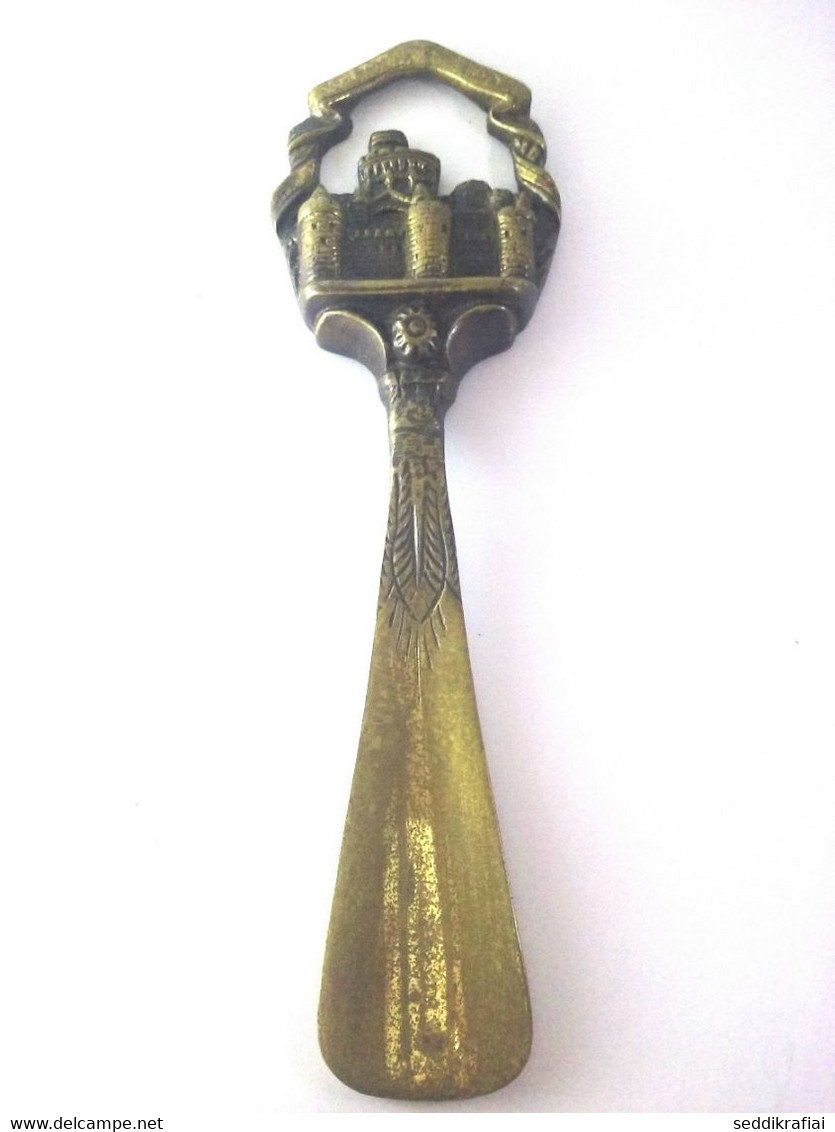 Vintage Shoehorn Shoes Masterpiece Hornl Handle Quality Copper Carving Bronze - Theatre, Fancy Dresses & Costumes