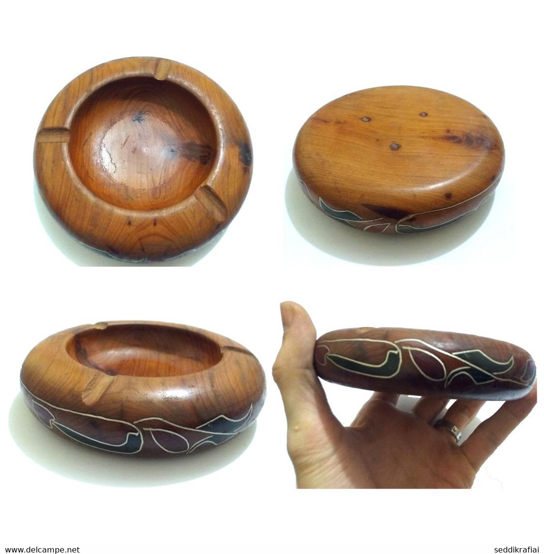 Ashtray Wooden Made Lumber Of Wood Thuya 100% Handmade From Morocco Thuja Wood - Autres & Non Classés