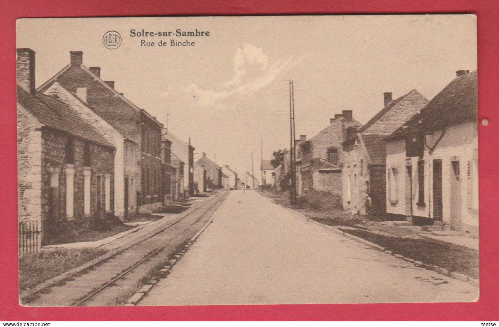 Solre-sur-Sambre - Rue De Binche ... Rails Du Tram ( Voir Verso ) - Erquelinnes