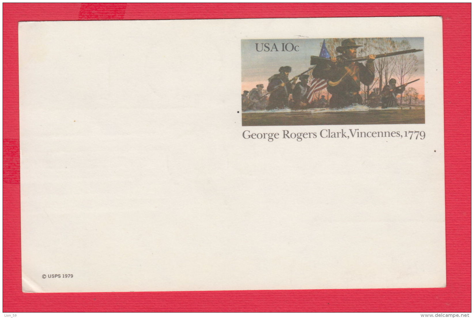 230332 / MINT 1979 - 10 C. - GEORGE ROGERS CLARK , VINCENNES 1779 , Stationery United States USA Etats-Unis - 1961-80