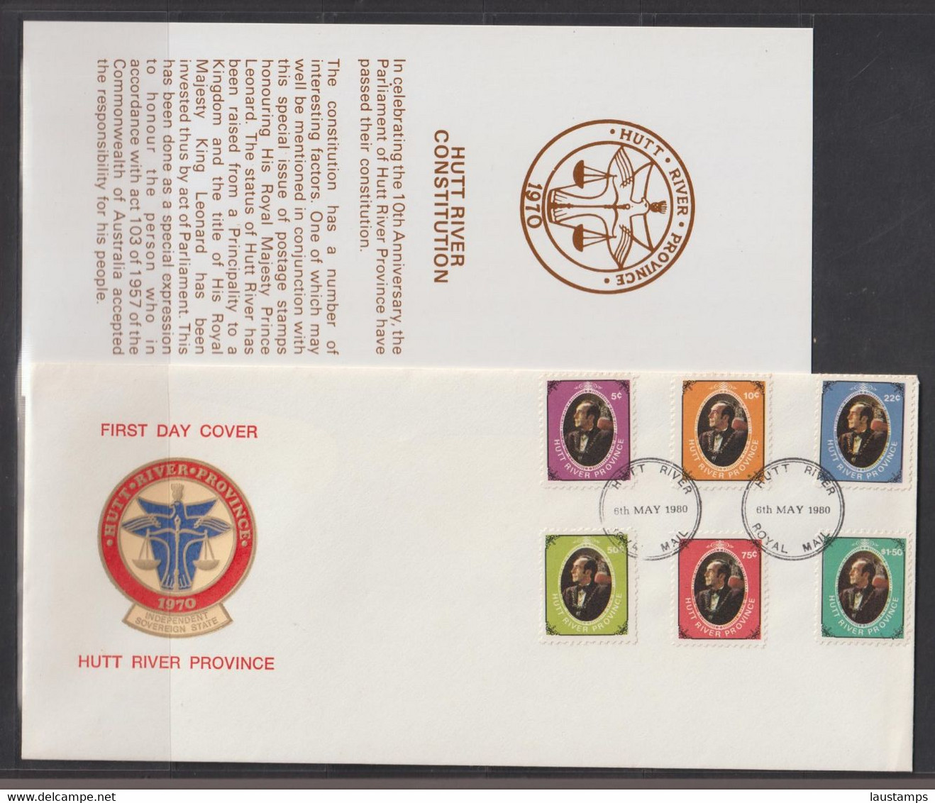 Australia Hutt River Province 1980 Constitution FDC - Cinderellas