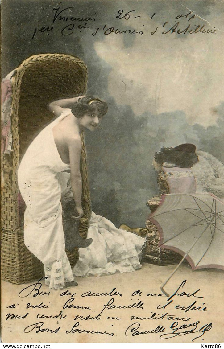 Baigneuse * Série De 3 CPA 1904 * Femme Maillot De Bain Mode * Art Nouveau - Mode