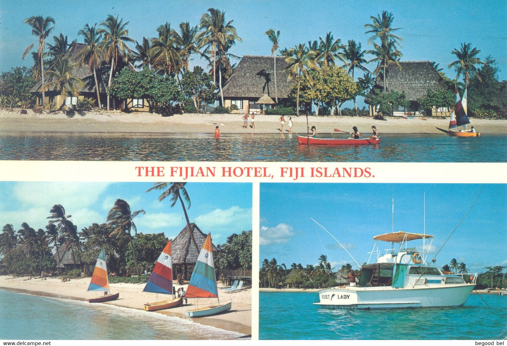 FIJI - 13.1.1983 - NADI AIRPORT TO AUCKLAND -  FIJIAN HOTEL COLOUR VIEW #501 - Lot 25161 - Fidji