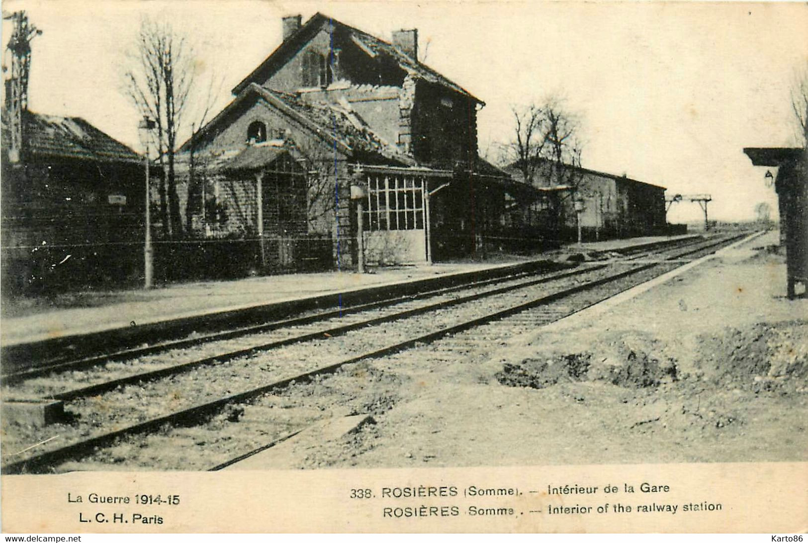Rosières * Intérieur De La Gare Du Village * Ligne Chemin De Fer - Rosieres En Santerre