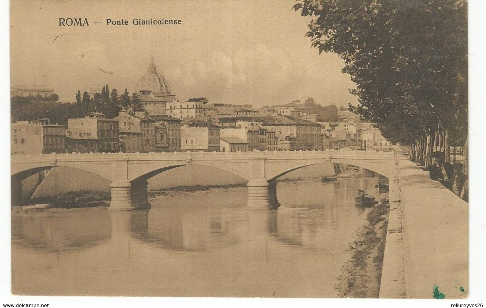 CPA ,Italie , N°741, Roma , Ponte Gianicolense ,Ed. E. Richter  ,1919 - Ponts