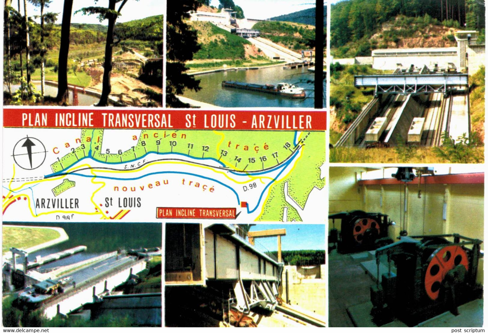 Saint Louis - Arviller - Plan Incliné - Canal - 4 Cartes - Arzviller