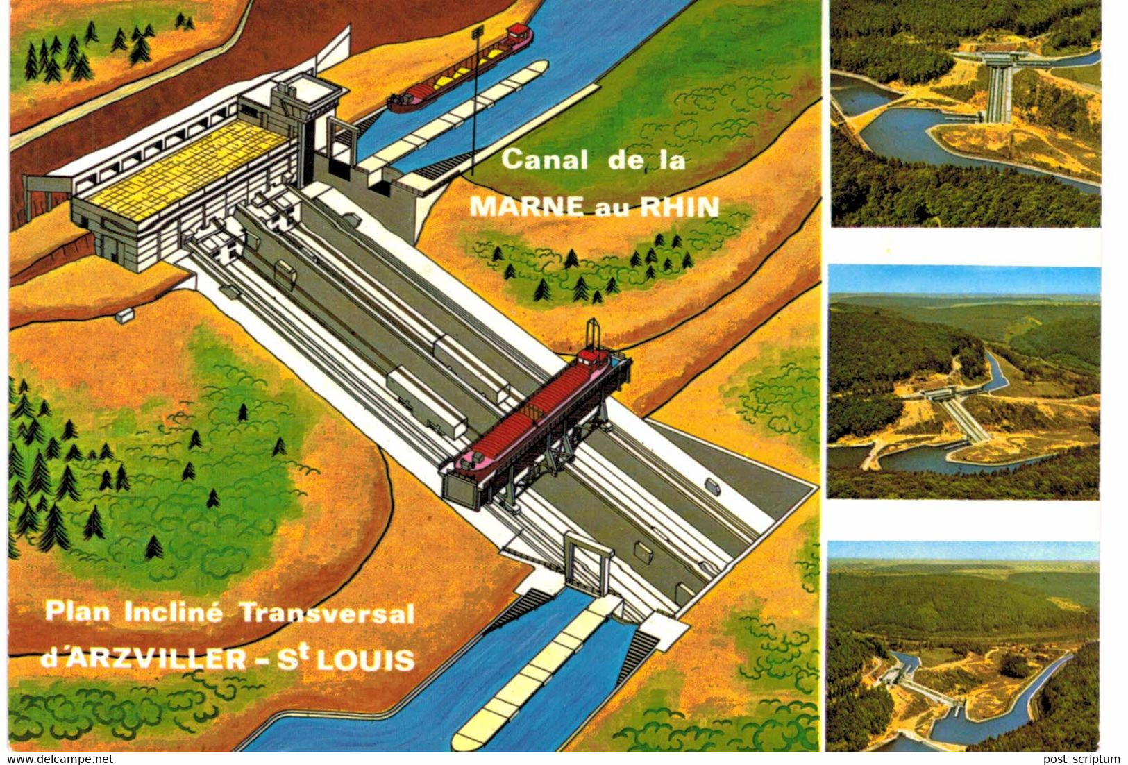 Saint Louis - Arviller - Plan Incliné - Canal - 4 Cartes - Arzviller