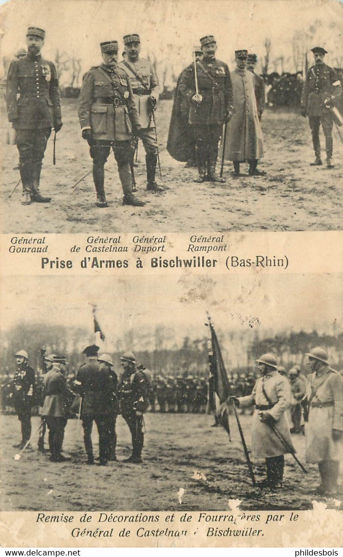 BAS RHIN  BISCHWILLER  Remise De Décorations Et De Fougères   Guerre 1914/15 - Bischwiller