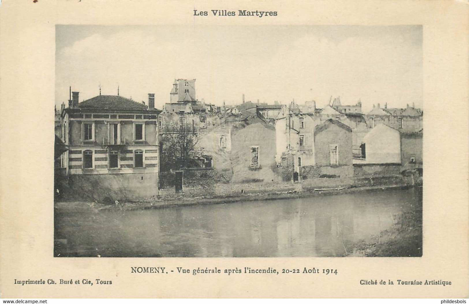 MEURTHE ET MOSELLE  NOMENY Apres L'incendie 20-22 Aout 1914 - Nomeny