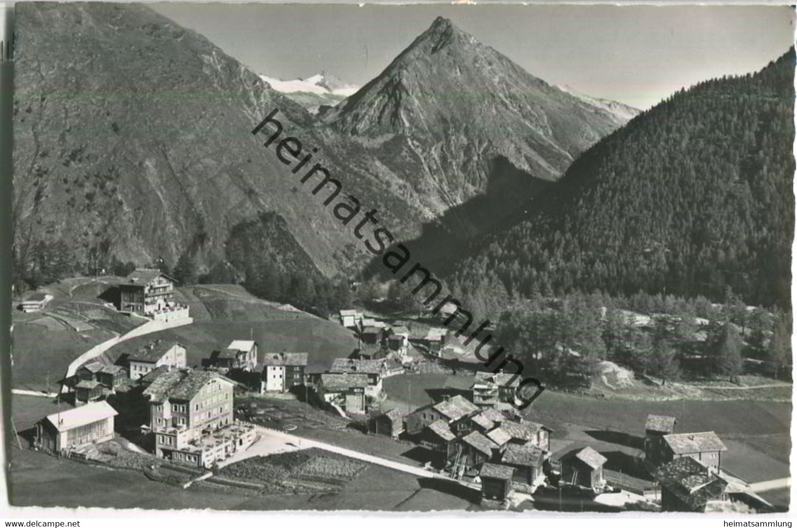 Saas-Fee - Lomatte Mit Almagellhorn - Foto-Ansichtskarte - Verlag E. Gyger Adelboden - Saas-Almagell