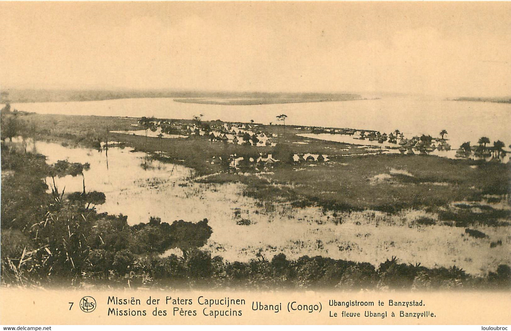 LE FLEUVE UBANGI A BANZYVILLE  EDITION NELS - Belgian Congo