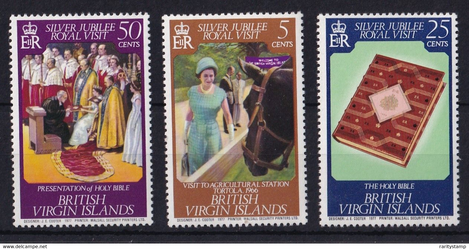 BRITISH VIRGIN ISLANDS 1977 SILVER JUBILEE  SG364/66  MNH - Iles Vièrges Britanniques