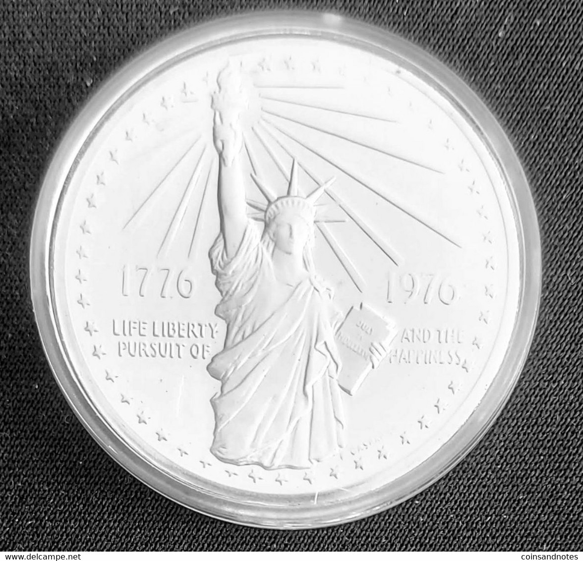 USA 1976 - The National Bicentennial Silver Medal “Liberty” In Box - Collections