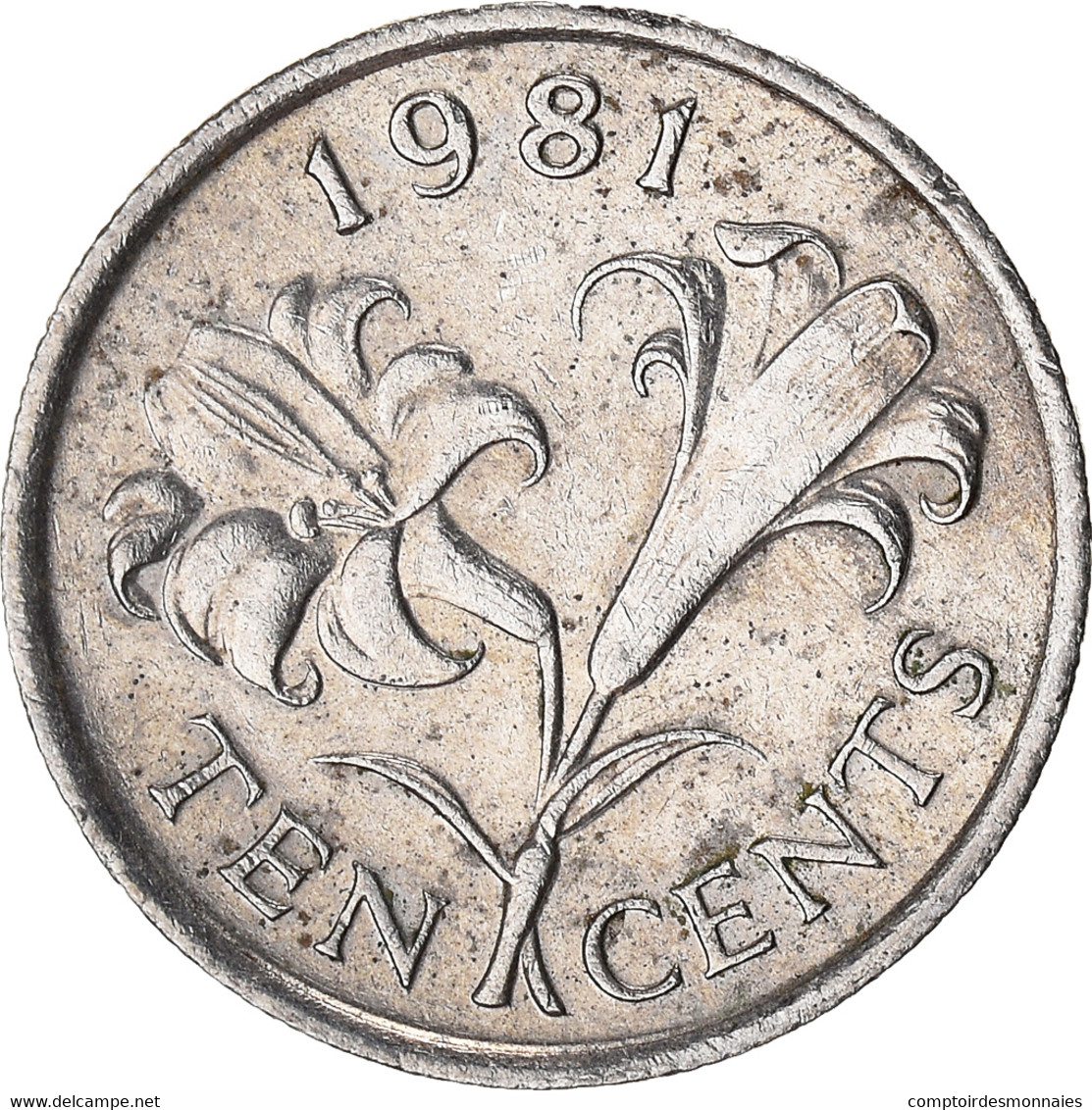 Monnaie, Bermudes, 10 Cents, 1981 - Bermuda