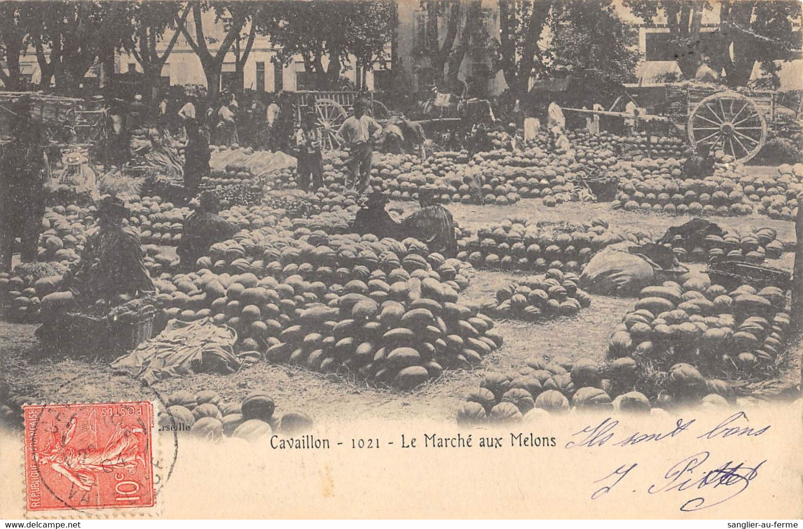 CPA 84 CAVAILLON LE MARCHE AUX MELONS - Cavaillon