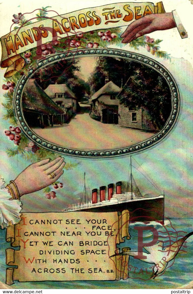HANDS ACRESS THE SEA Cunard Line WHITE STAR LINER - Steamers