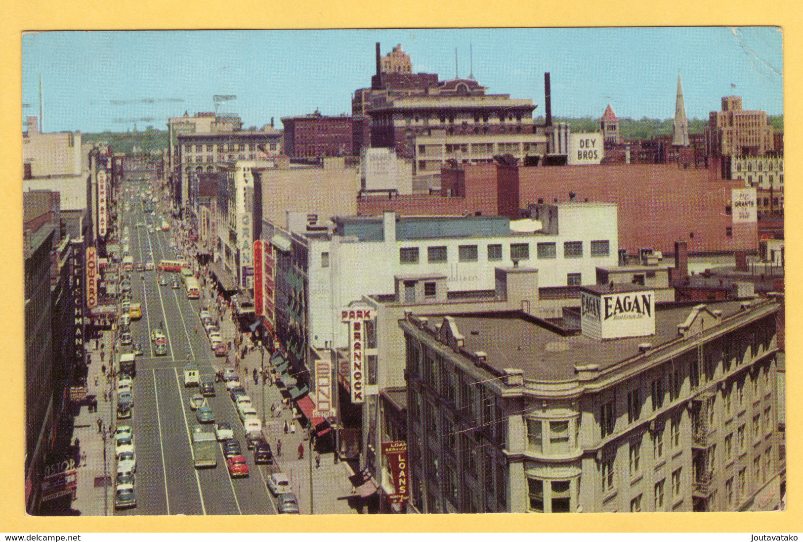 Salina Street Looking North, Syracuse, N.Y., USA - Posted 1957 To Finland - Syracuse