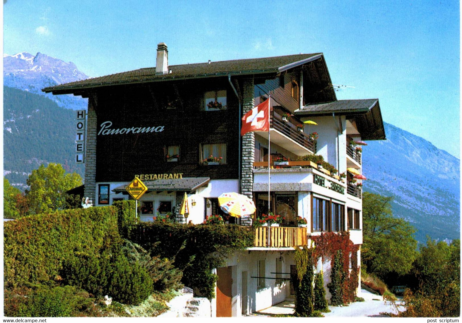 Suisse - Mollens Hôtel Panorama - 2 Cartes - Lens