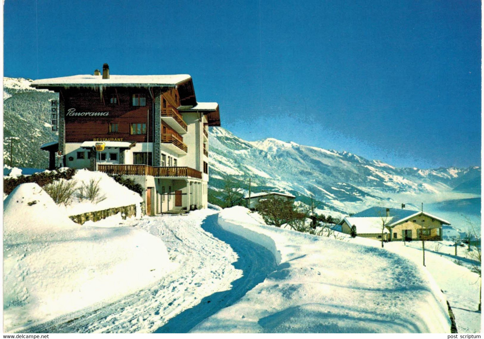 Suisse - Mollens Hôtel Panorama - 2 Cartes - Lens