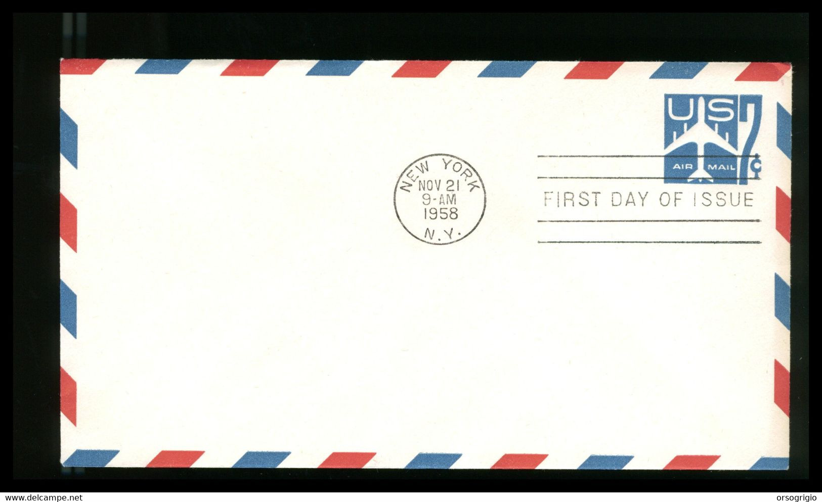 USA - FDC 1958 - AIR MAIL STAMP  7 Cent - 1941-60