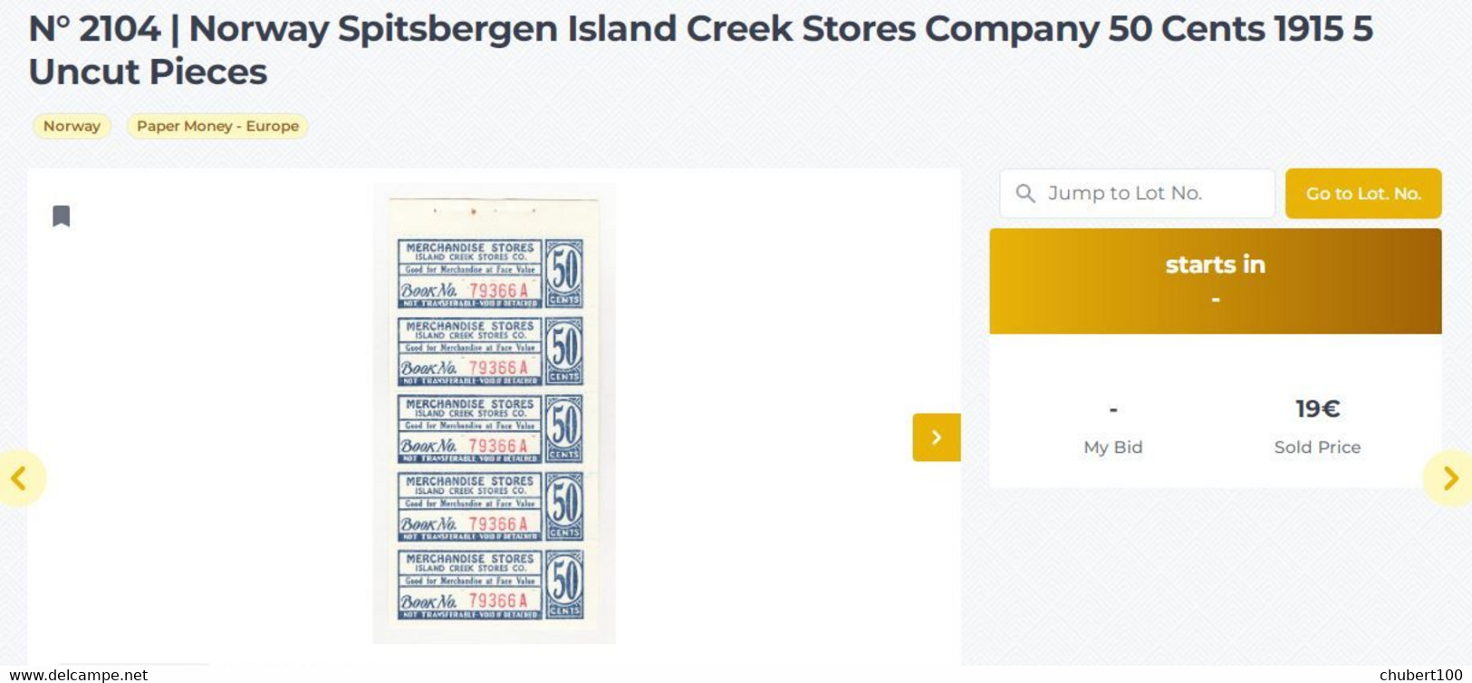 SPITZBERGEN  Island Creek Stores Company , P Unl, 25 Dollars , ND 1915 , UNC  Neuf,  Booklet , 95% Discount - Norvège