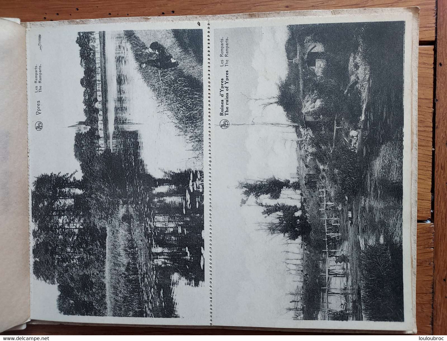 YPRES AVANT ET APRES LA DESTRUCTION ALBUM VUES 10 PAGES SOIT 20 CARTES PARFAIT ETAT - Ieper