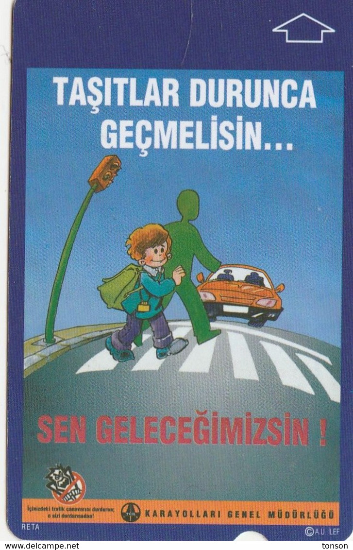 Turkey, N-184,  Traffic, Pedestrian Cross, 2 Scans. - Türkei
