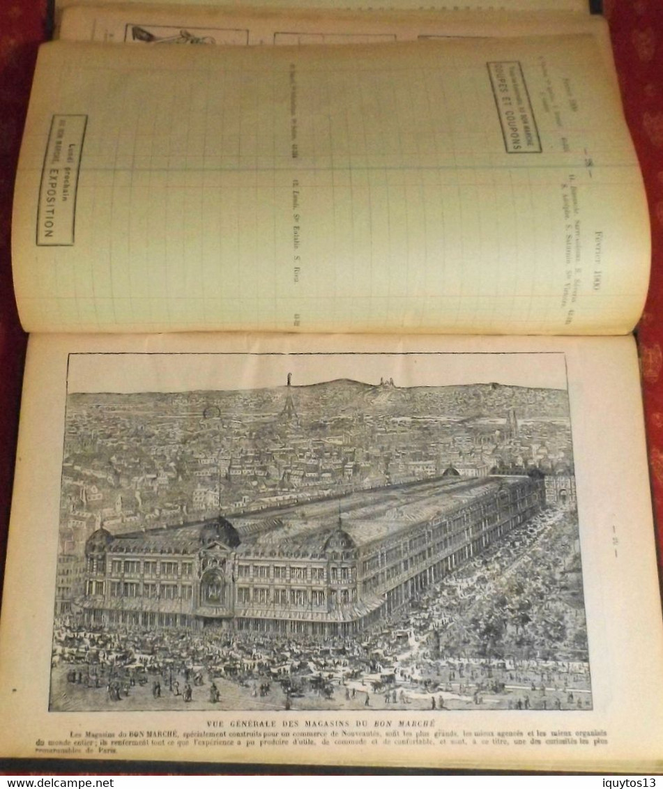 LE BON MARCHE -  Agenda-Buvard du bon marché 1900 - Plan de Paris à Ruban en BE