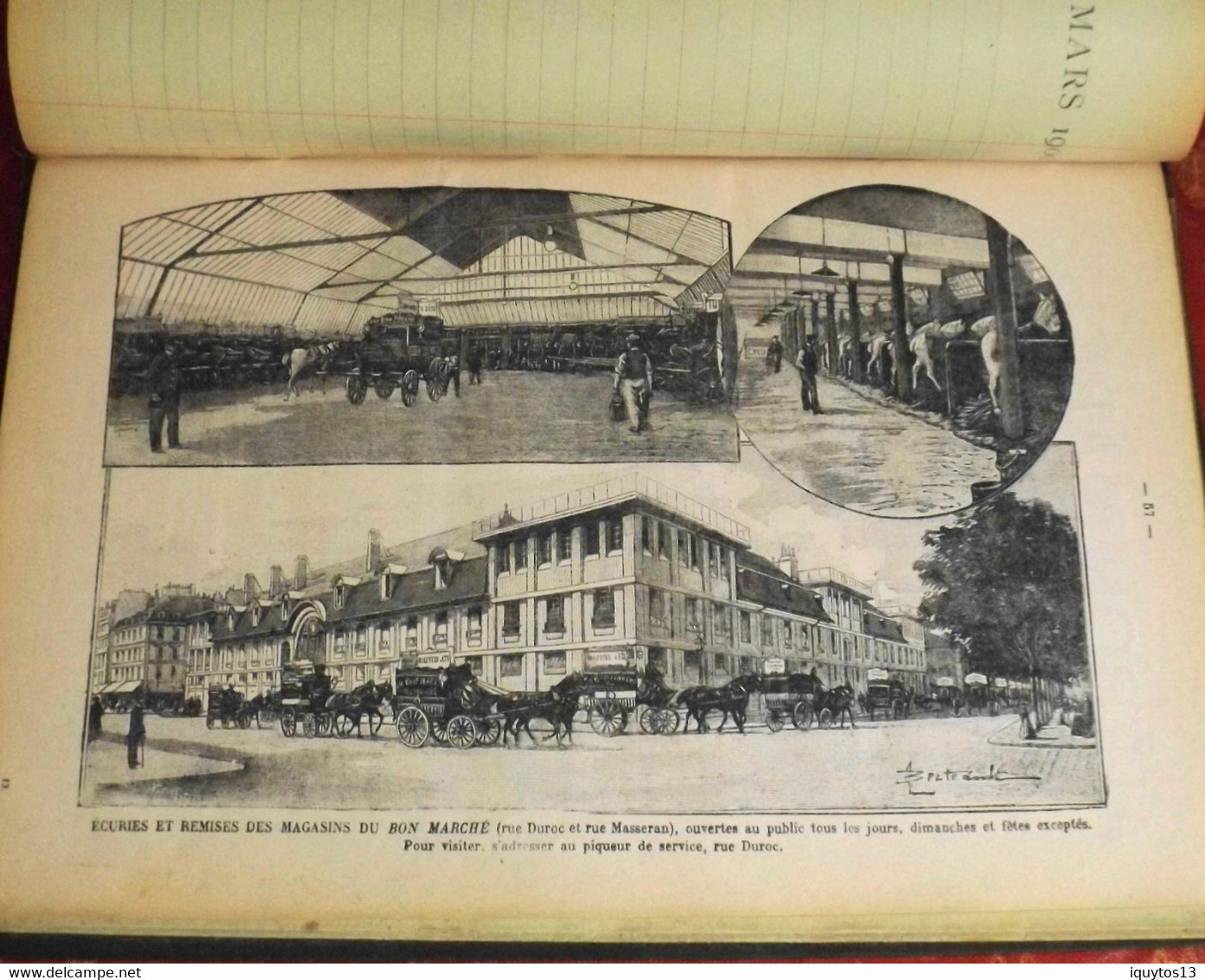 LE BON MARCHE -  Agenda-Buvard du bon marché 1900 - Plan de Paris à Ruban en BE