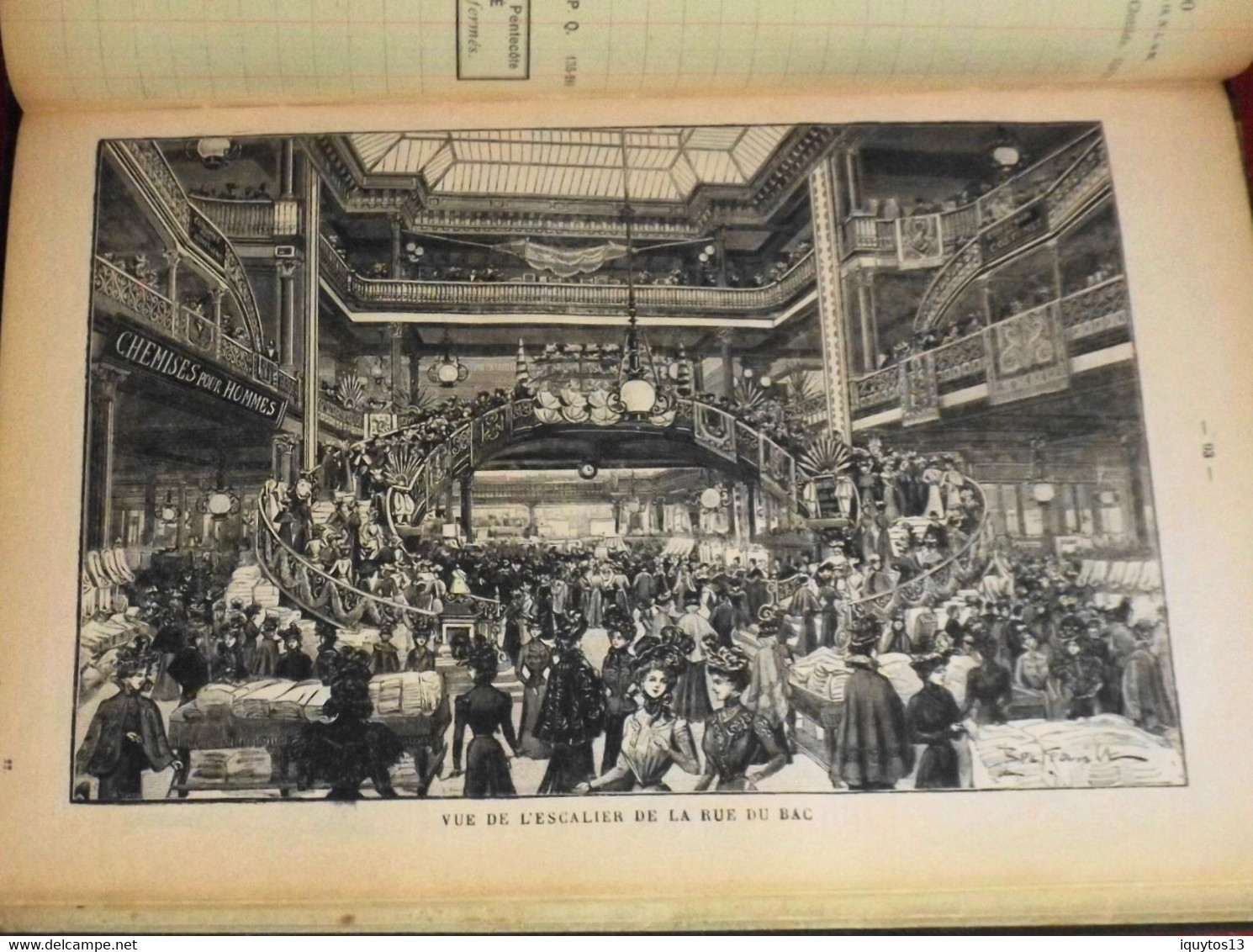 LE BON MARCHE -  Agenda-Buvard du bon marché 1900 - Plan de Paris à Ruban en BE