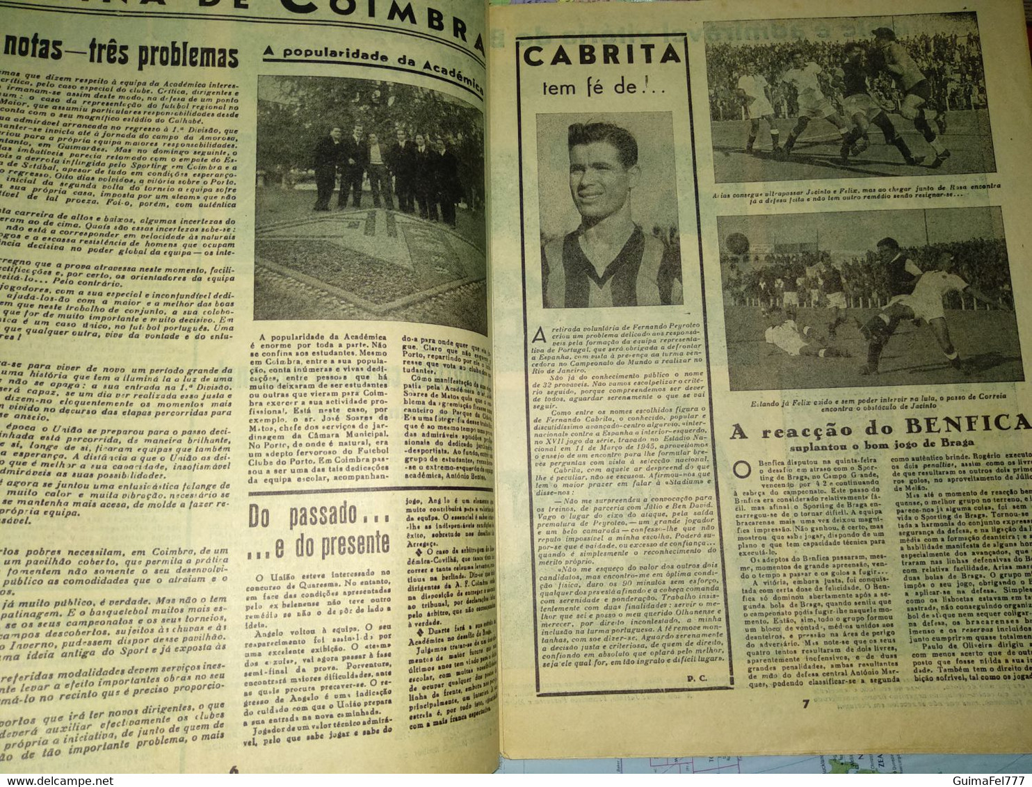 Revista Antiga STADIUM - Nº 373 Year/ano 1950 - Benfica, Porto... - Sport
