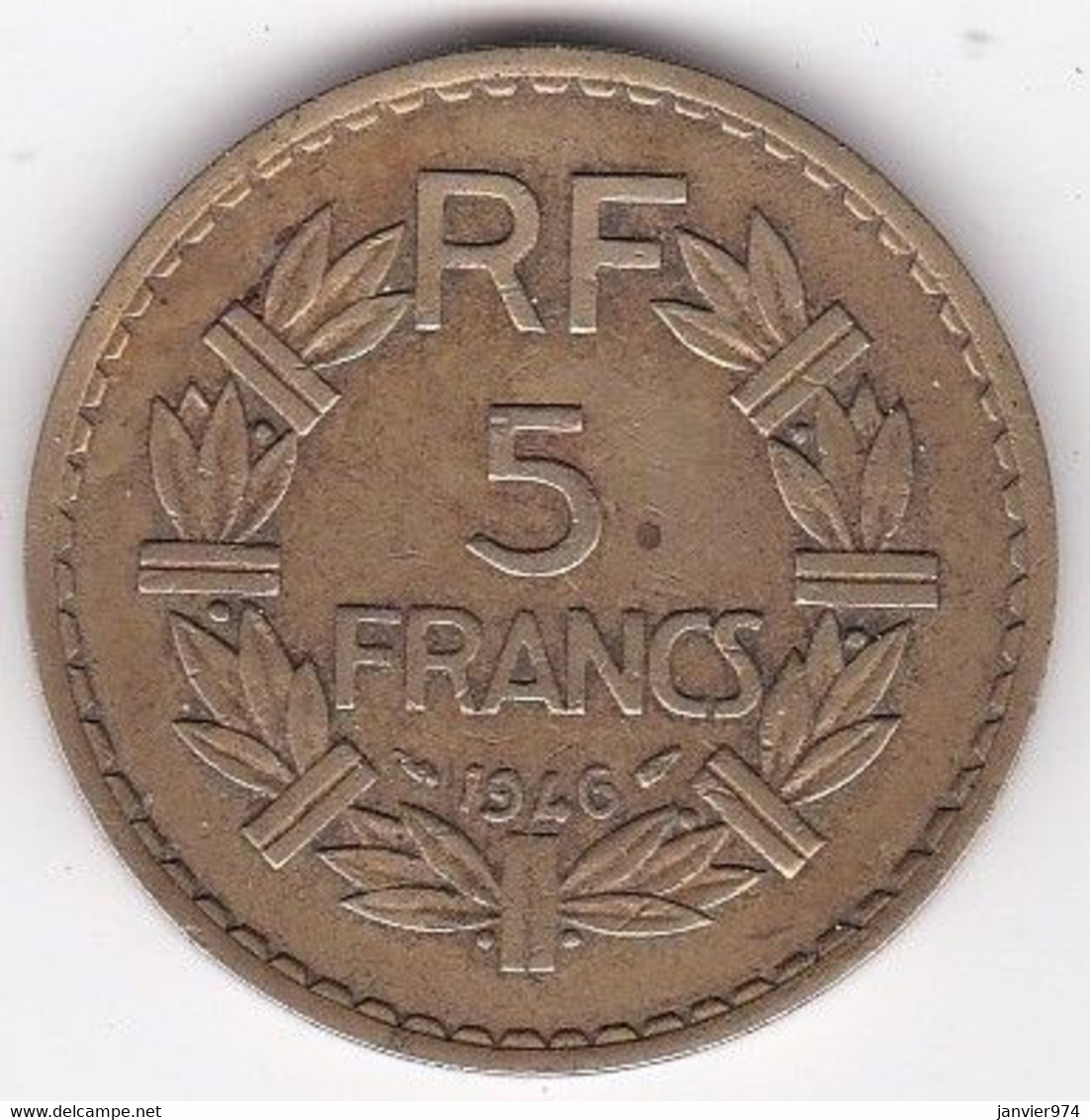 5 Francs Lavrillier 1946, Bronze Aluminium , Gad# 761a - 5 Francs