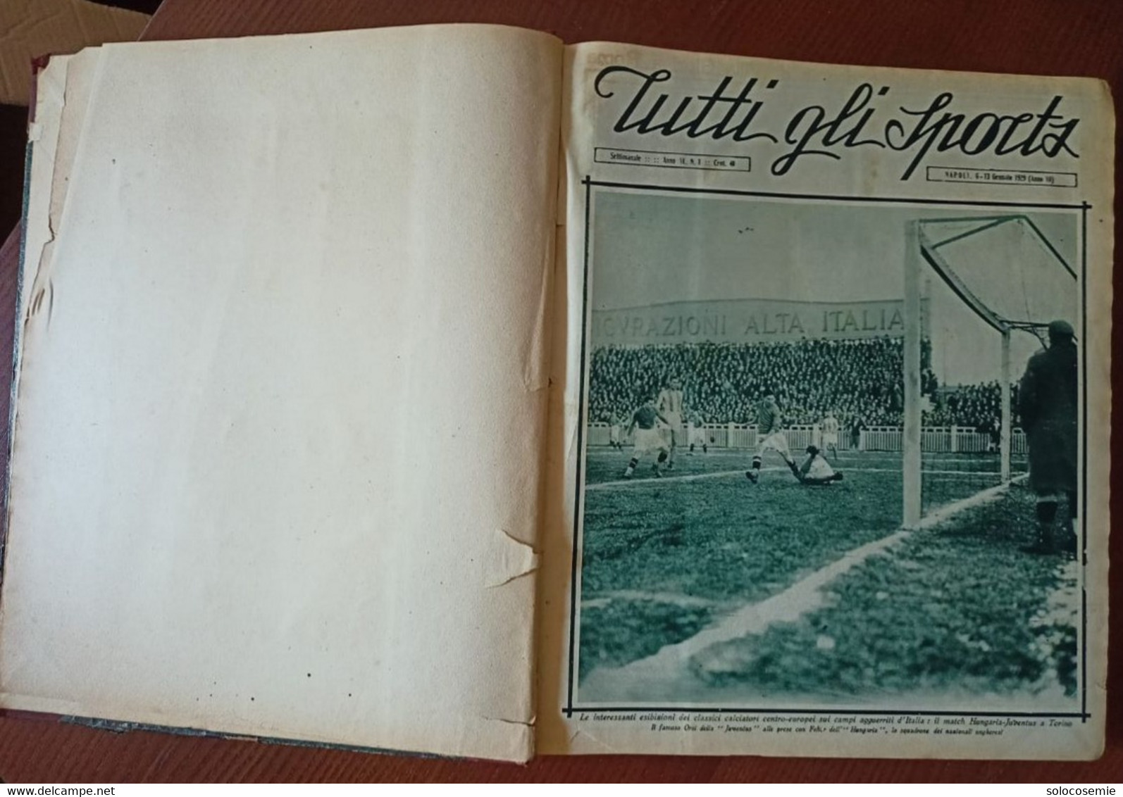 1928-1929 Tutti Gli Sports - Numeri Consecutivi Dal N.38 Del 1928 Al  51 De 1929 ( 67 Riviste Rilegate In Un Volume) - Old Books