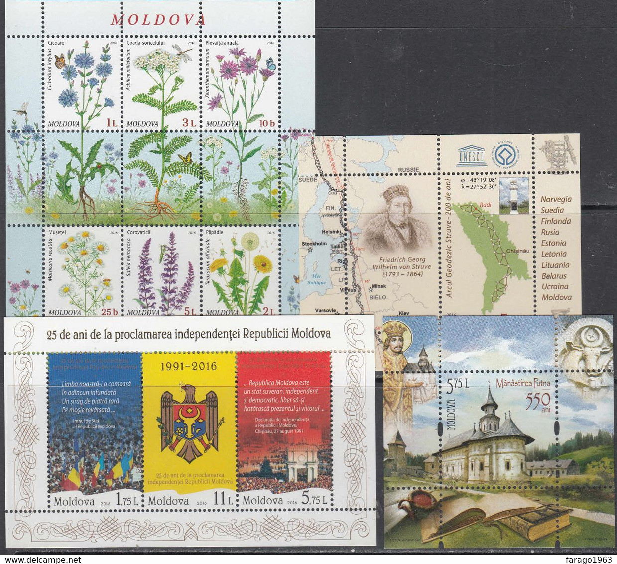 2016 Moldova Collection Of 34 Stamps + 6 Sheets MNH - Moldova