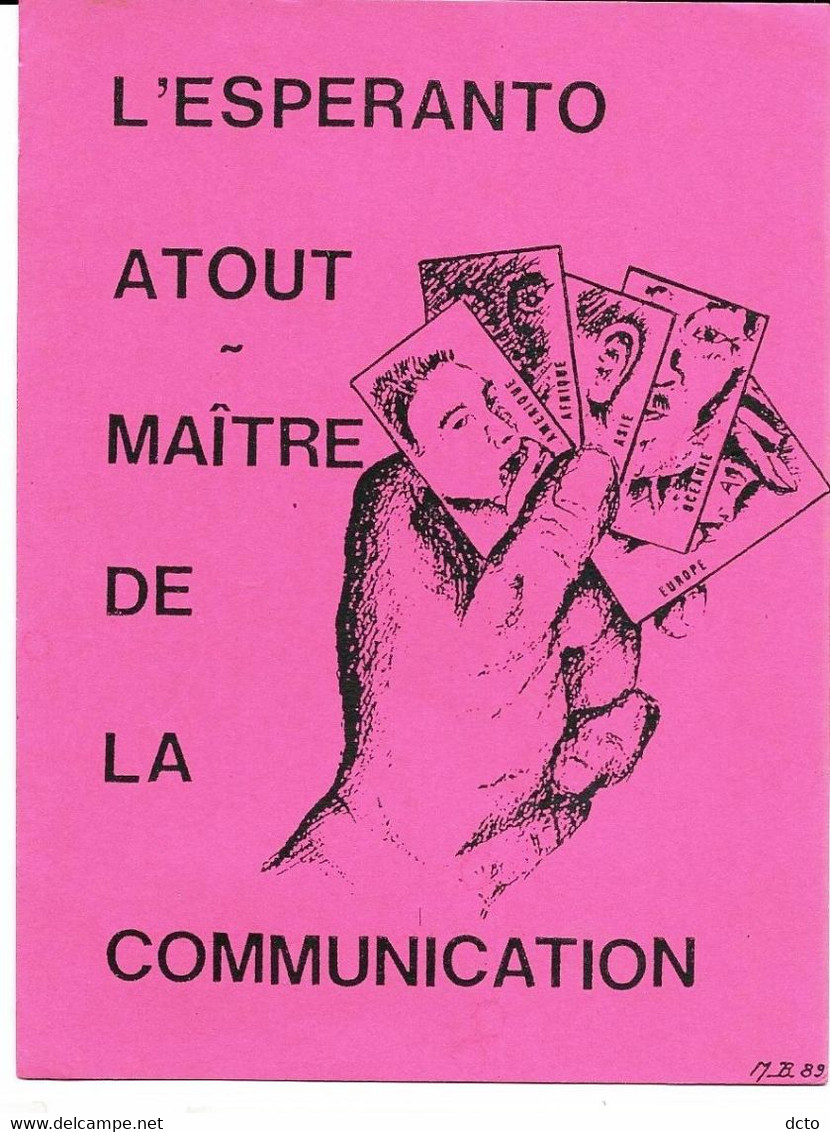 L'ESPERANTO Atout Maître De La Communication Dessin Original Boisseau- CPM  Carton  Souple 11x14,7cm - La Verda Stelo 94 - Esperanto